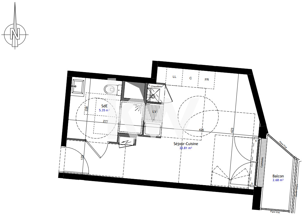 Appartement F1 (26 m²) à vendre à ARGENTEUIL