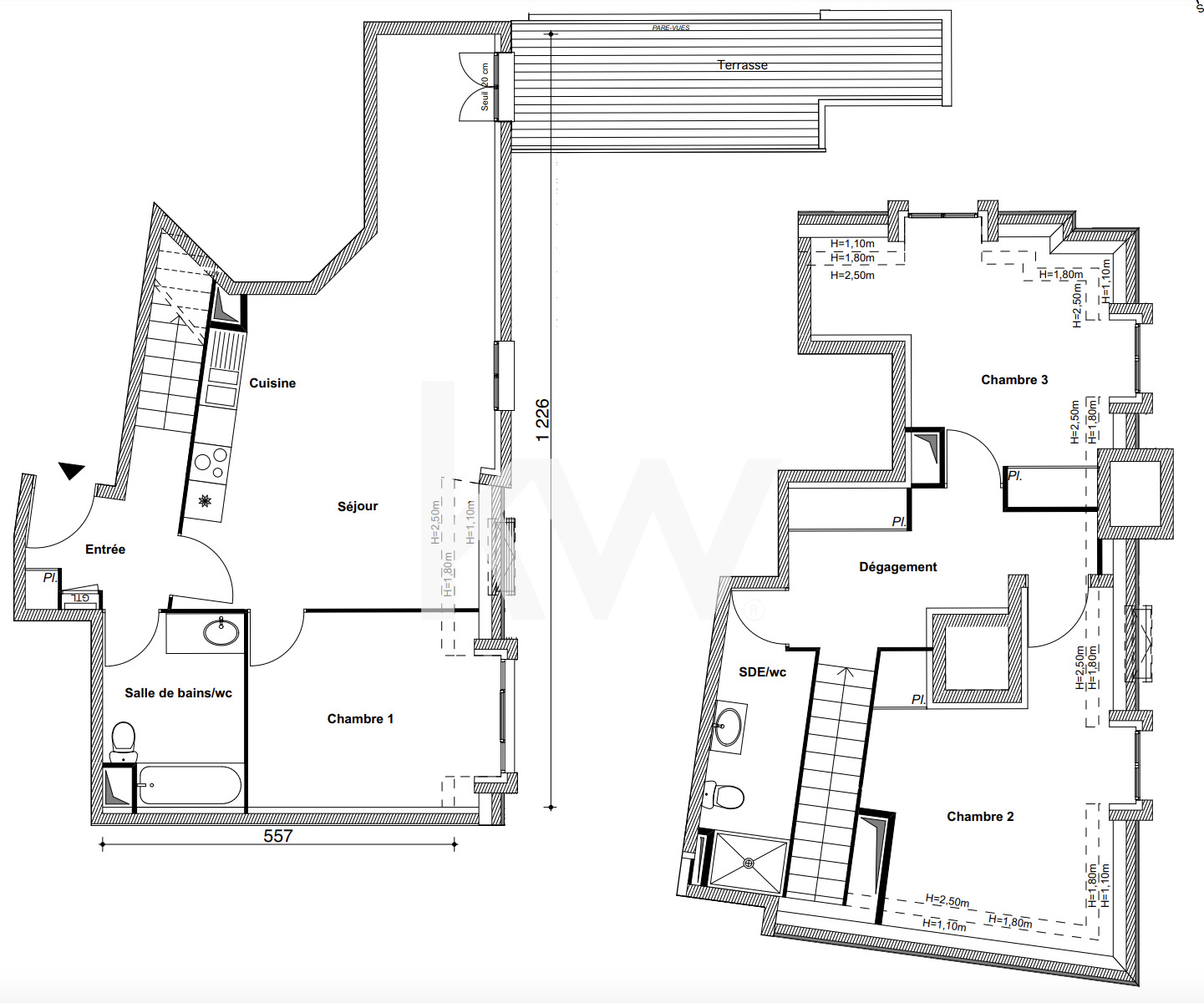 VENTE d'un appartement 4 pièces (99 m²) au BLANC MESNIL
