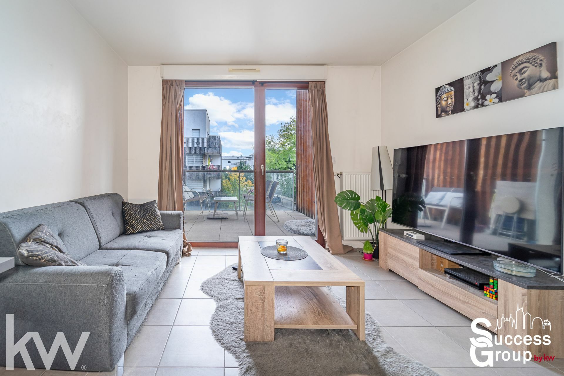 Villeurbanne – Appartement T2 de 39m² en bon état avec balcon et garage