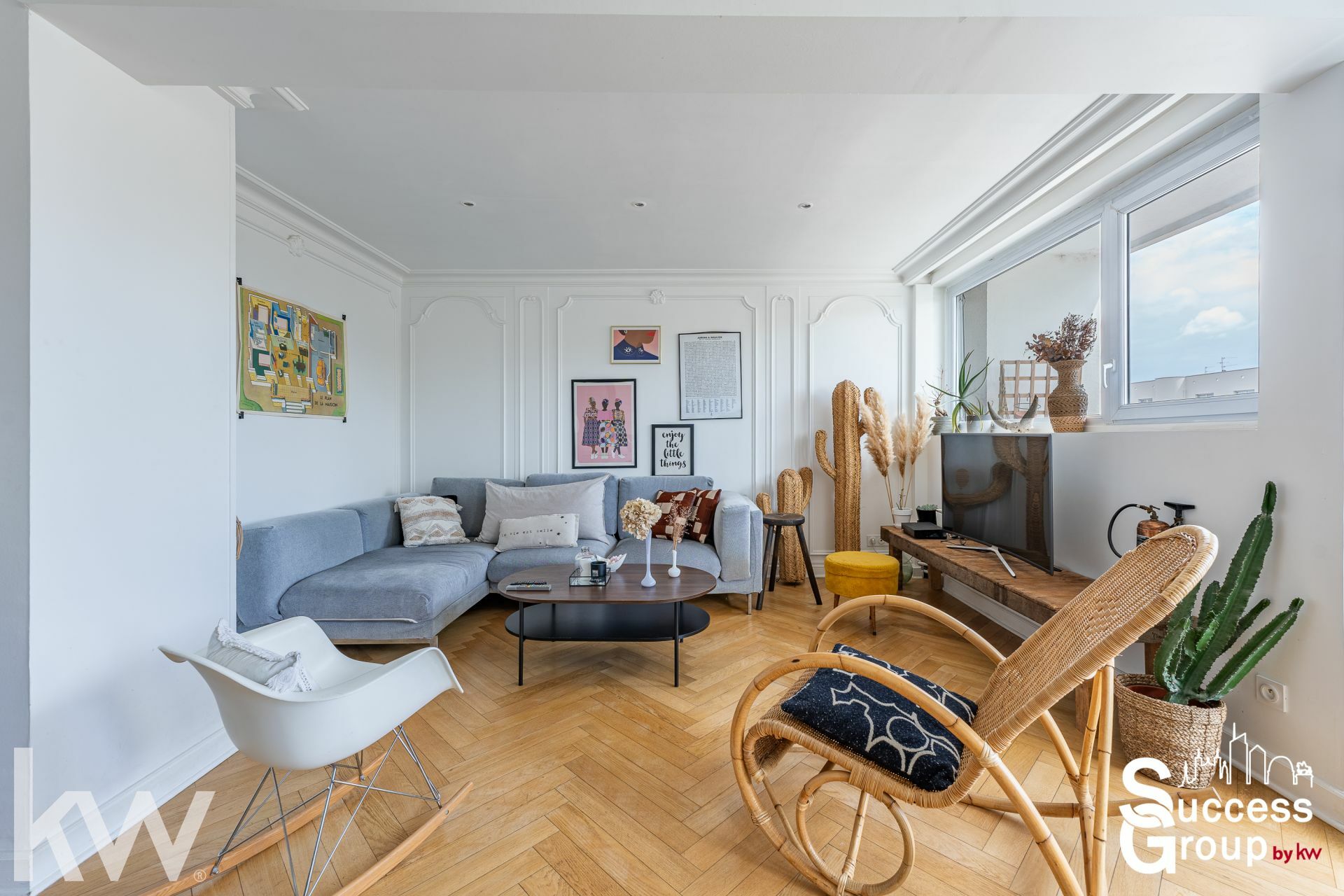 VILLEURBANNE – Appartement T4 de 89 m² avec balcon, cave et garages