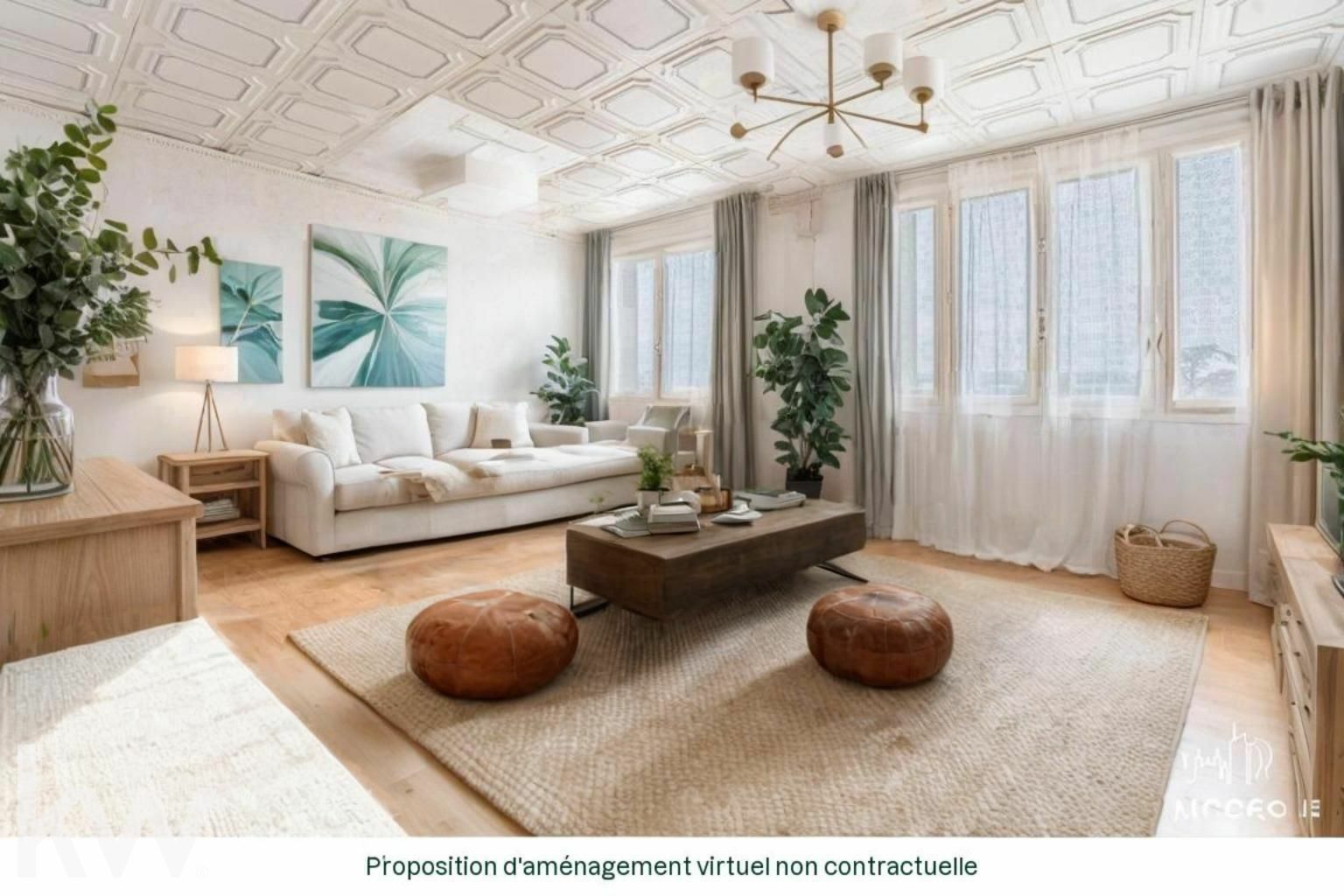 VILLEURBANNE – Appartement T3 de 59 m² en étage élevé avec une cave