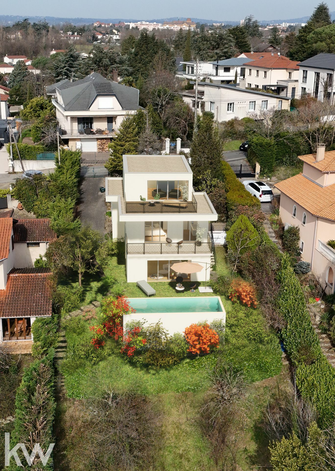 SAINTE FOY LES LYON – Villa 192 m² avec vue exceptionnelle et piscine